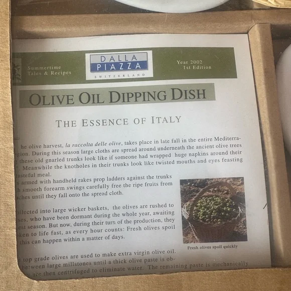 White Olive Oil Dipping Dishes Set - Picture 4 of 4